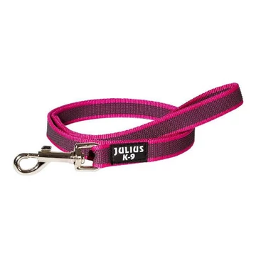 Julius K-9 Color & Gray - Gumis póráz pink-szürke  14 mm / 1 m fogóval