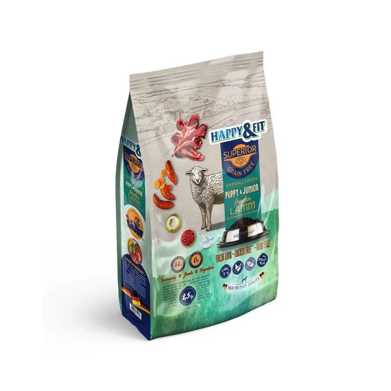 Happy&Fit Superior Hipoallergén GF Puppy & Junior Friss bárány, édesburgonyával 2,5kg