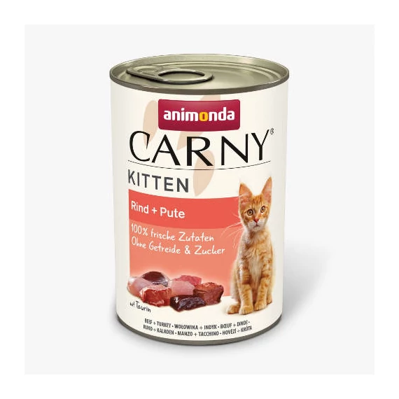 Animonda Carny Kitten beef, turkey - konzerv (marha,pulyka) kölyök macskák részére (400g)
