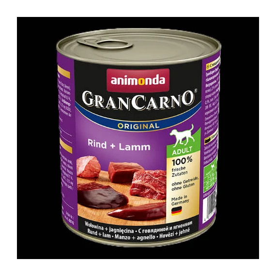 Animonda GranCarno Adult (marha,bárány) konzerv - Felnőtt kutyák részére (800g)