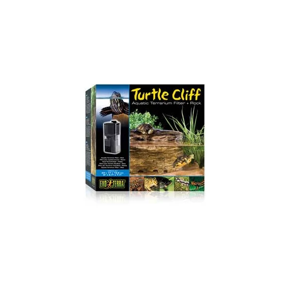 Exo-Terra Cliff Aquatic Terrarium Filter +Rock Medium - Szűrő és pihenőhely teknősterráriumba (M)