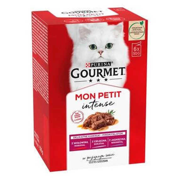 Gourmet Mon Petit (marha,borjú,bárány) nedvestáp - macskák részére (6x50g)