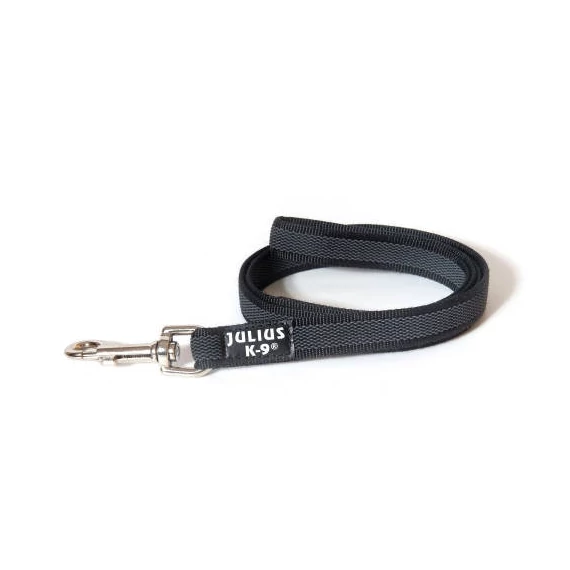 Julius K-9 Color&Gray póráz fogóval (fekete-szürke) 14mm/1,2m