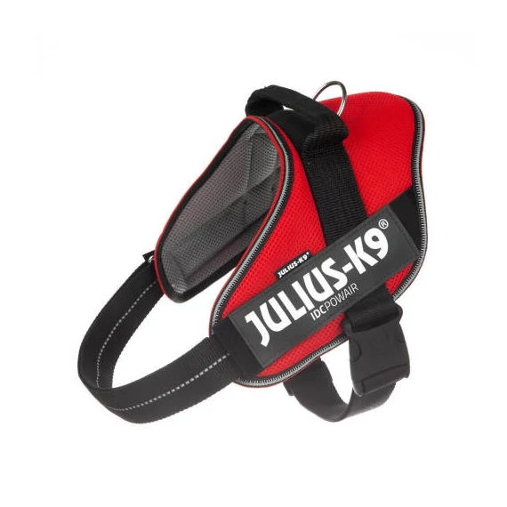 Julius-K9 IDC Powair - hám (piros,felirat) kutyák részére (XL)