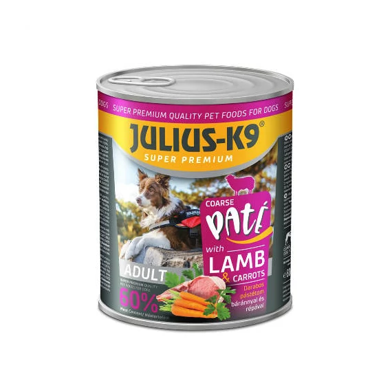 Julius-K9 konzerv Adult paté - nedveseledel (bárány,répa) felnőtt kutyák részére (800g)