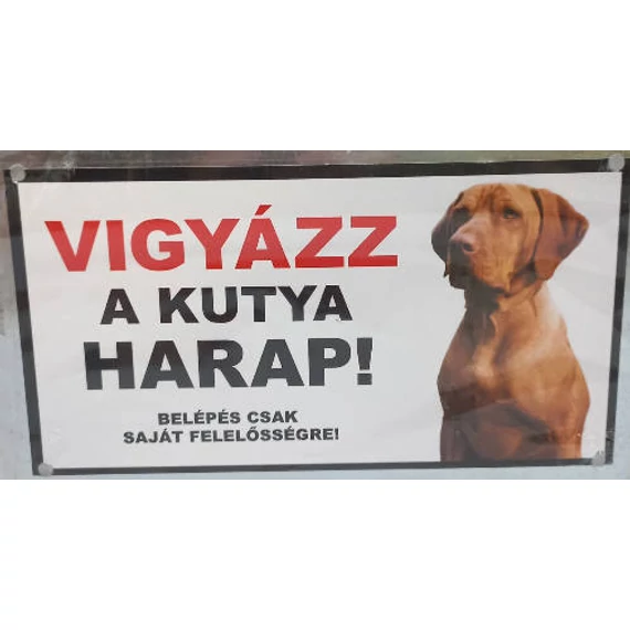 Kutyatábla - műanyag (magyar vizsla) 9x13cm