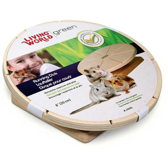 Living World - Futókorong (fa) rágcsálók részére (Ø20cm)