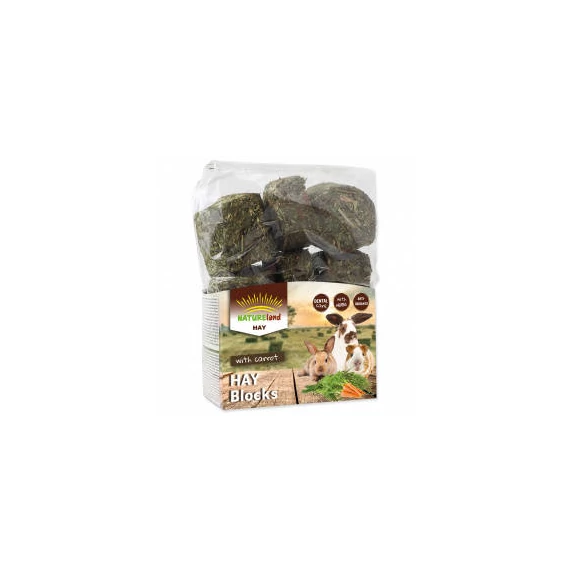 NatureLand Hay Blocks - széna kockák (sárgarépával) rágcsálók részére (600g)