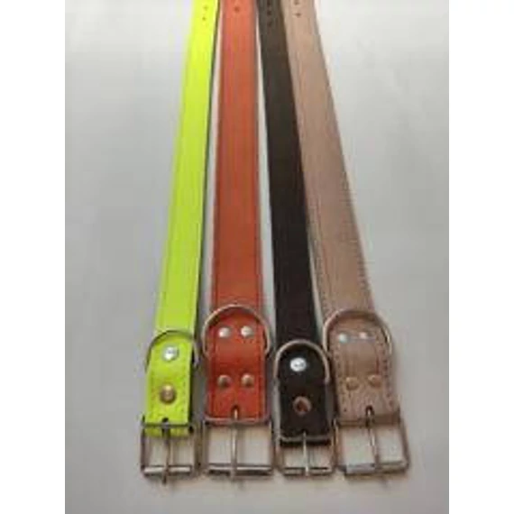 Nyakörv (bőr, bélelt) kutyák részére (több féle színben) 25mm/60cm (84g)