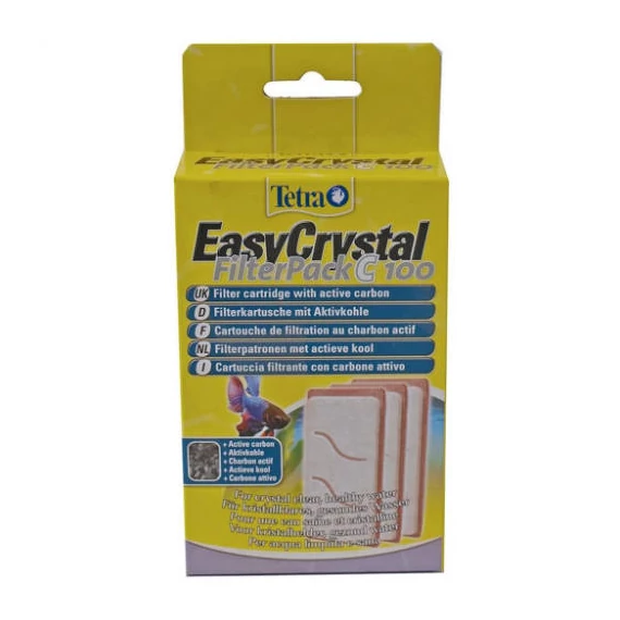 Tetra EasyCrystal FilterPack C100 - szűrőpatron aktív szénnel (Tetra Cascade Globe, Tetra Easy Crystal Box 100 szűrőhöz) 3db