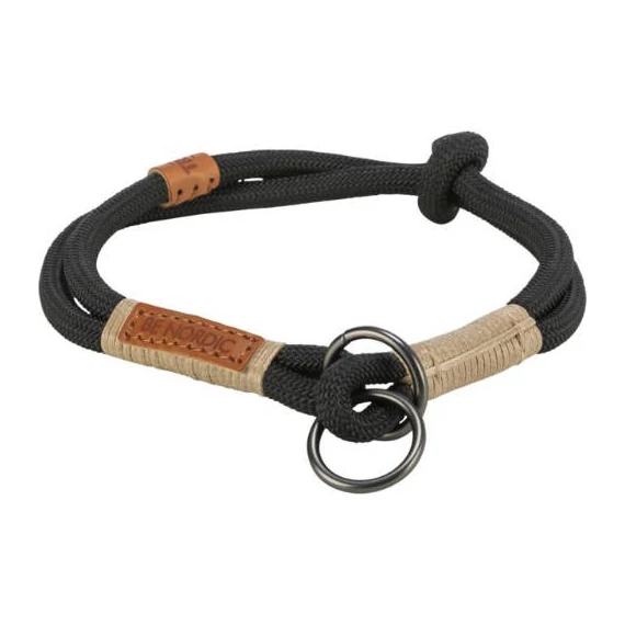 Trixie Be Nordic Collar - nyakörv fonott kötélből (fekete/homok) kutyák részére (L:50cm/Ø13mm)