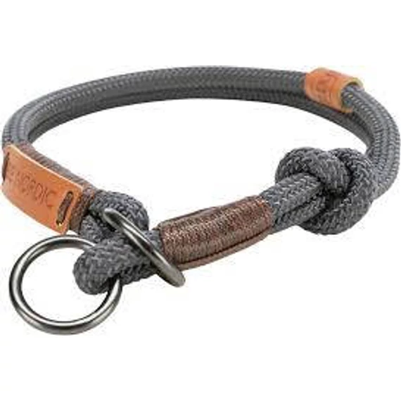 Trixie Be Nordic Collar - nyakörv fonott kötélből (sötét szürke/barna) XS-S (30cm/Ø6mm)