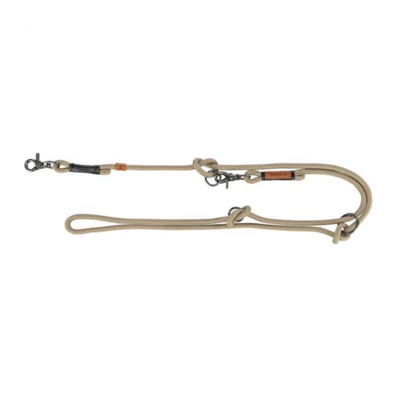 Trixie Be Nordic Leash - kiképzőpóráz fonott kötélből (homok/fekete) S-M (2m/Ø8mm)