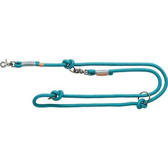 Trixie Be Nordic Leash - kiképzőpóráz fonott kötélből (petrolkék/világos szürke) L-XL (2m/Ø13mm)