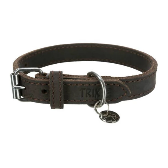 Trixie bőrnyakörv (sötét barna) kutyák részére (M) 37–44 cm/25 mm