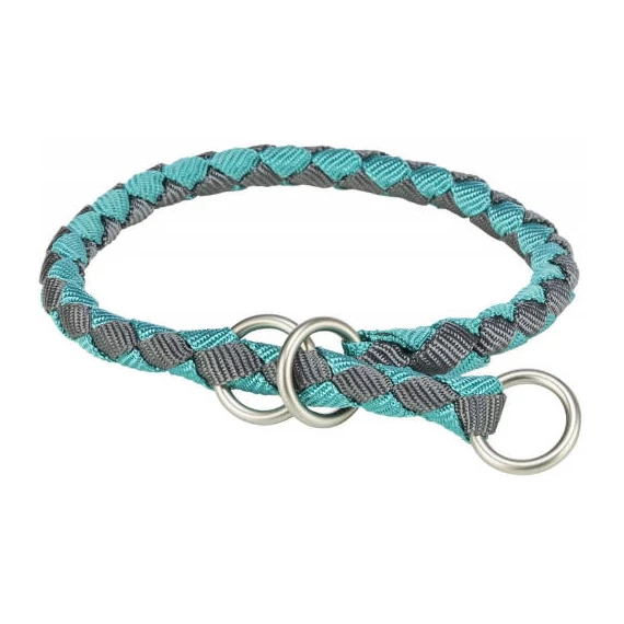 Trixie Cavo félfojtó nyakörv - aqua/grafit (XS-S) 25-31cm/Ø12mm