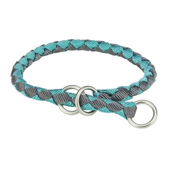 Trixie Cavo - fonott nyakörv - aqua/grafit - (L-XL) kutyák részére (52-60/Ø18mm)