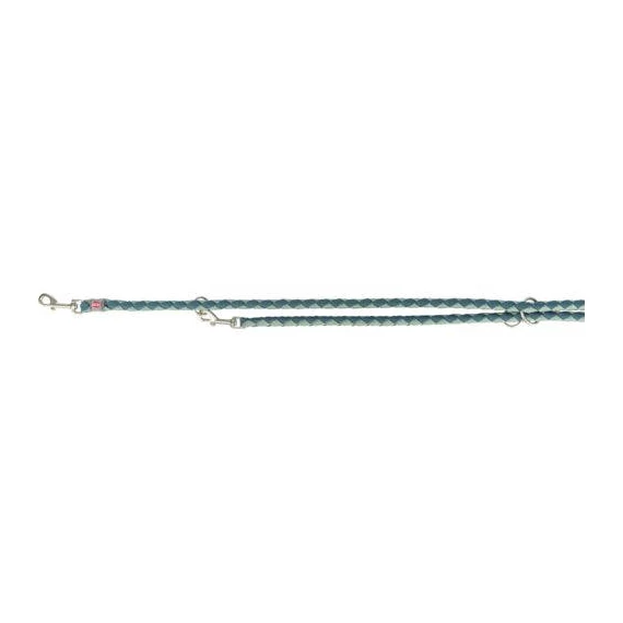 Trixie Cavo Leash - kiképzőpóráz fonott kötélből (benzin/zsálya) S-M (2m/Ø12mm)