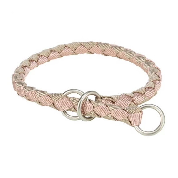 Trixie Cavo Stop-the-pull Collar - fonott nyakörv (mályva/homokszín) kutyák részére (L-XL) 52-60/Ø18mm