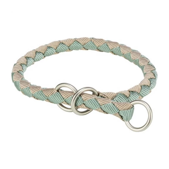 Trixie Cavo Stop-the-pull Collar - fonott nyakörv (zsálya/homokszín) kutyák részére (L-XL) 52-60/Ø18mm