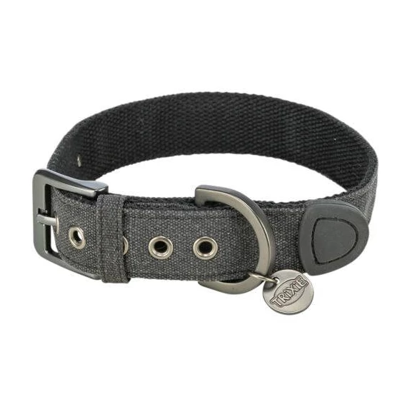 Trixie Citystyle- nyakörv,extra széles, pamutból (fekete) kutyák részére (L-XL:50-57cm/35mm)