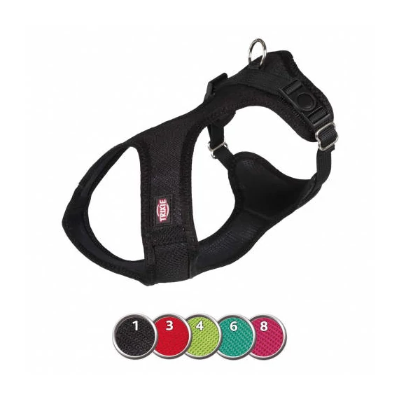 Trixie Comfort Soft hám - fekete (XS-S) 30-45cm/15mm