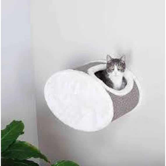 Trixie Cuddly Cave for Wall Mounting - barlang - falra szerelhető (fehér,szürke) macskák részére (42x29x28cm)