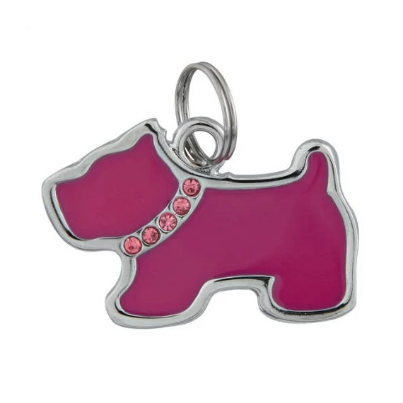 Trixie Fancy I.D. Tag - medál (kutya motívum, több féle színben) 3,5x2,5cm