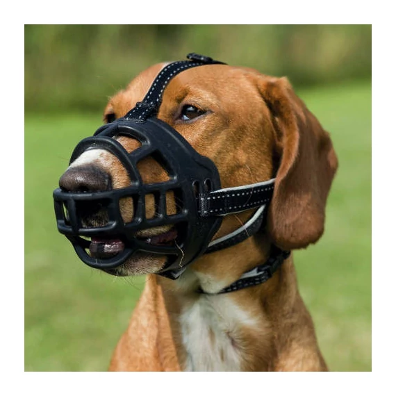 Trixie Muzzle Flex - szilikon szájkosár - fekete (L-XL) 30cm