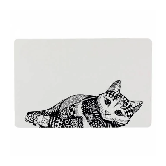 Trixie Place Mat - Műanyag alátét (fehér,mintás) tálakhoz (44x28cm)