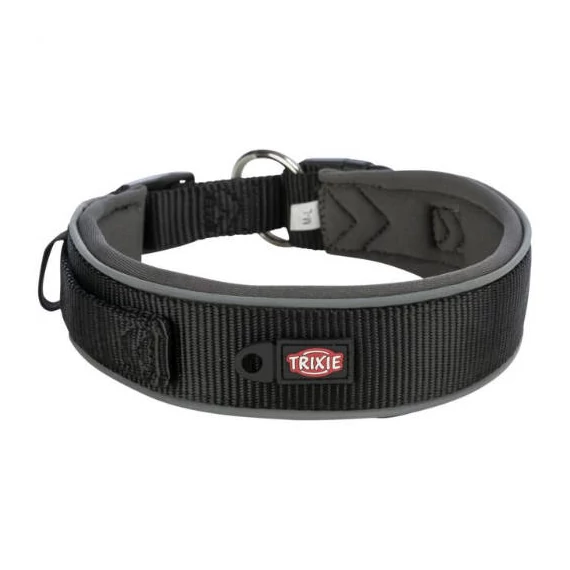 Trixie premium collar, extra wide (L) - nyakörv (extra széles,fekete/grafit) kutyák részére (L) 46-55cm/50mm