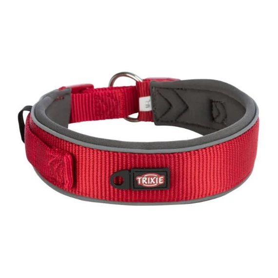 Trixie premium collar, extra wide (L) - nyakörv (extra széles,piros/grafit) kutyák részére (L) 46-55cm/50mm