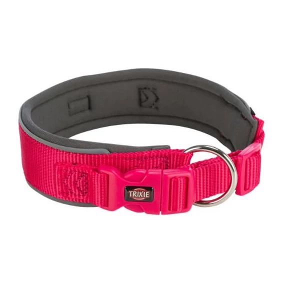 Trixie premium collar, extra wide (S-M) - nyakörv (extra széles,fukszia/grafit) kutyák részére (S-M) 33-42cm/35mm