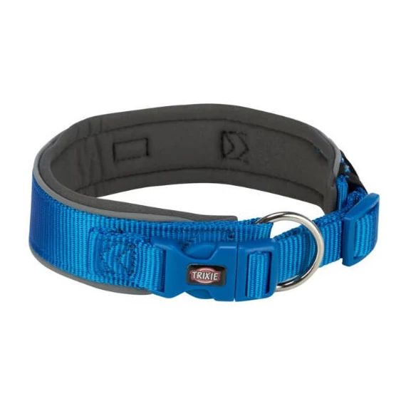 Trixie premium collar, extra wide (S-M) - nyakörv (extra széles,királykék/grafit) kutyák részére (S-M) 33-42cm/35mm