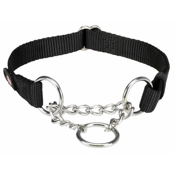 Trixie Premium Stop the Pull - félfojtó nyakörv - fekete - (L-LX) 45-70cm/25mm
