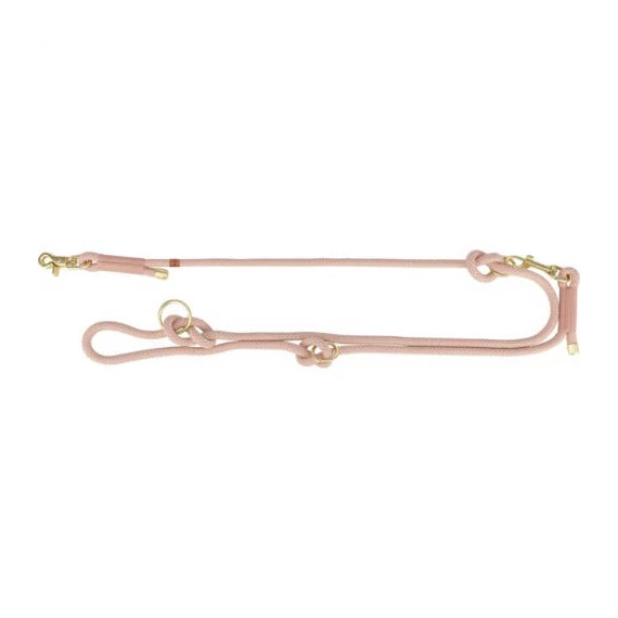 Trixie soft rope adjustable lead - kiképzőpóráz, fontt kötélből (rózsaszín/világos rózsaszín) kutyák részére (M-L:2m/Ø10mm)