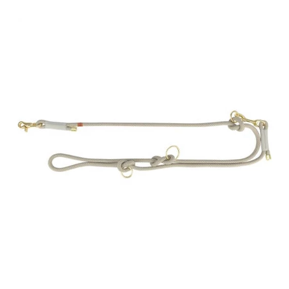 Trixie soft rope adjustable lead - kiképzőpóráz, fontt kötélből (világosszürke/szürke) kutyák részére (M-L:2m/Ø10mm)