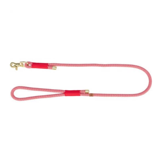 Trixie soft rope lead - póráz (piros/krém) kutyák részére (M-L: 1m/10mm)