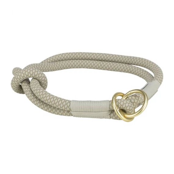 Trixie soft rope semi-choke - félfojtó nyakörv (világosszürke/szürke) kutyák részére (S-M:40cm/Ø10mm)