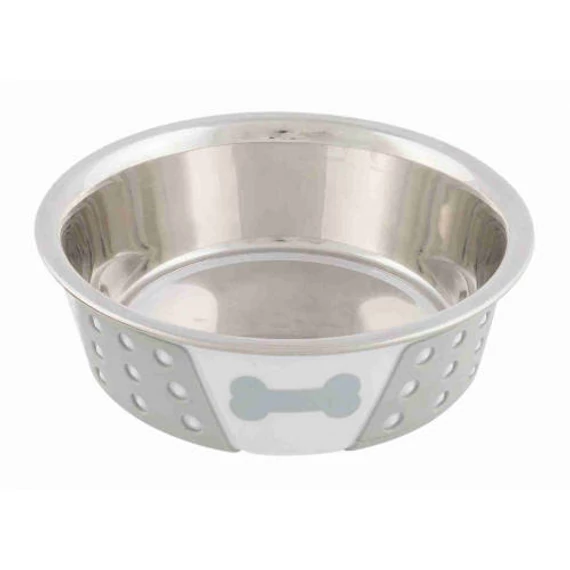 Trixie Stainless Bowl - Rozsdamentes tál, szilikon bevonattal (Ø14cm/0,4l)