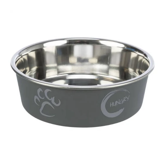 Trixie Stainless Steel Bowl - fémtál műanyag borítással (mintás, többféle színben) kutyák részére (0,8l/Ø17cm)