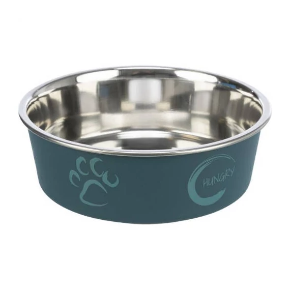 Trixie Stainless Steel Bowl - fémtál műanyag borítással (mintás, többféle színben) kutyák részére (1,5l/Ø21cm)