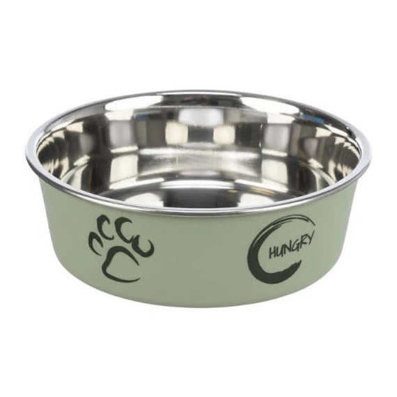 Trixie Stainless Steel Bowl - fémtál műanyag borítással (mintás, többféle színben) kutyák részére (2,2l/Ø23cm)