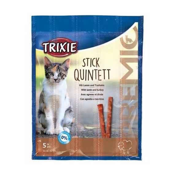 Trixie  Stick Quintett Whit Lamb und Turkey - jutalomfalat (bárány,pulyka) macskák részére (5x5g)