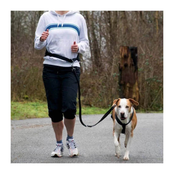 Trixie Waist Belt - futópóráz - fekete - (75-120cm/25mm)