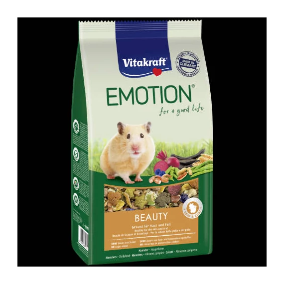 Vitakraft Emotion Beautiy All Ages Hamster - Teljes értékű eledel (egészséges bőr,szőr) hörcsögök részére (600g)