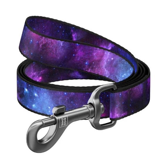 WAUDOG leashes NASA21 - póráz (QR kódos, NASA21 dizájn, müa.csatt) kutyák részére (122cm/25mm) S