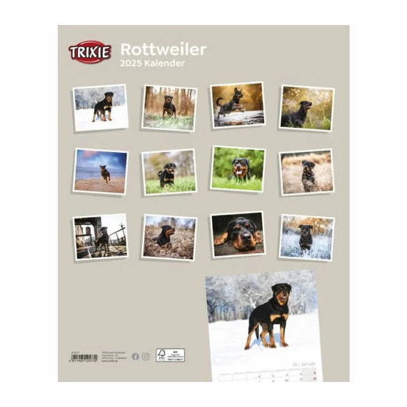 trixie 12577 naptár rottweiler
