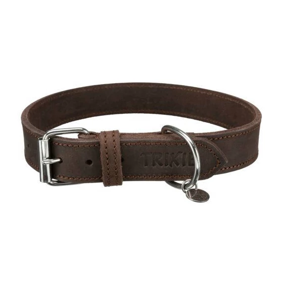 Trixie bőrnyakörv (sötét barna) kutyák részére (L) 48–56 cm/25 mm