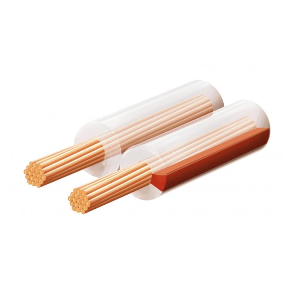 SAL KLS 1T hangszóróvezeték, átlátszó, 2 x 1 mm2, 0,15 mm elemi szál, 100 m/ tekercs 1 db-os kiszerelés!